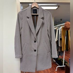 Brown Houndstooth Blazer Jacket